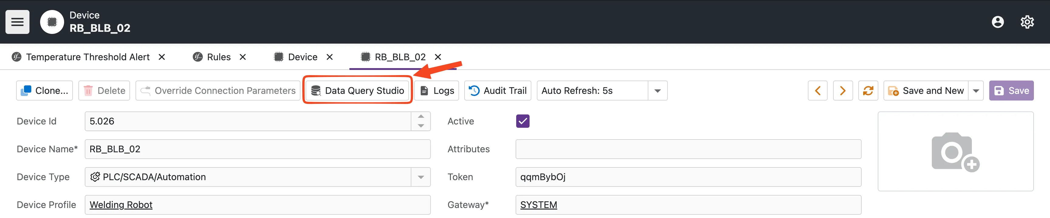 Access Data Query Studio from a device