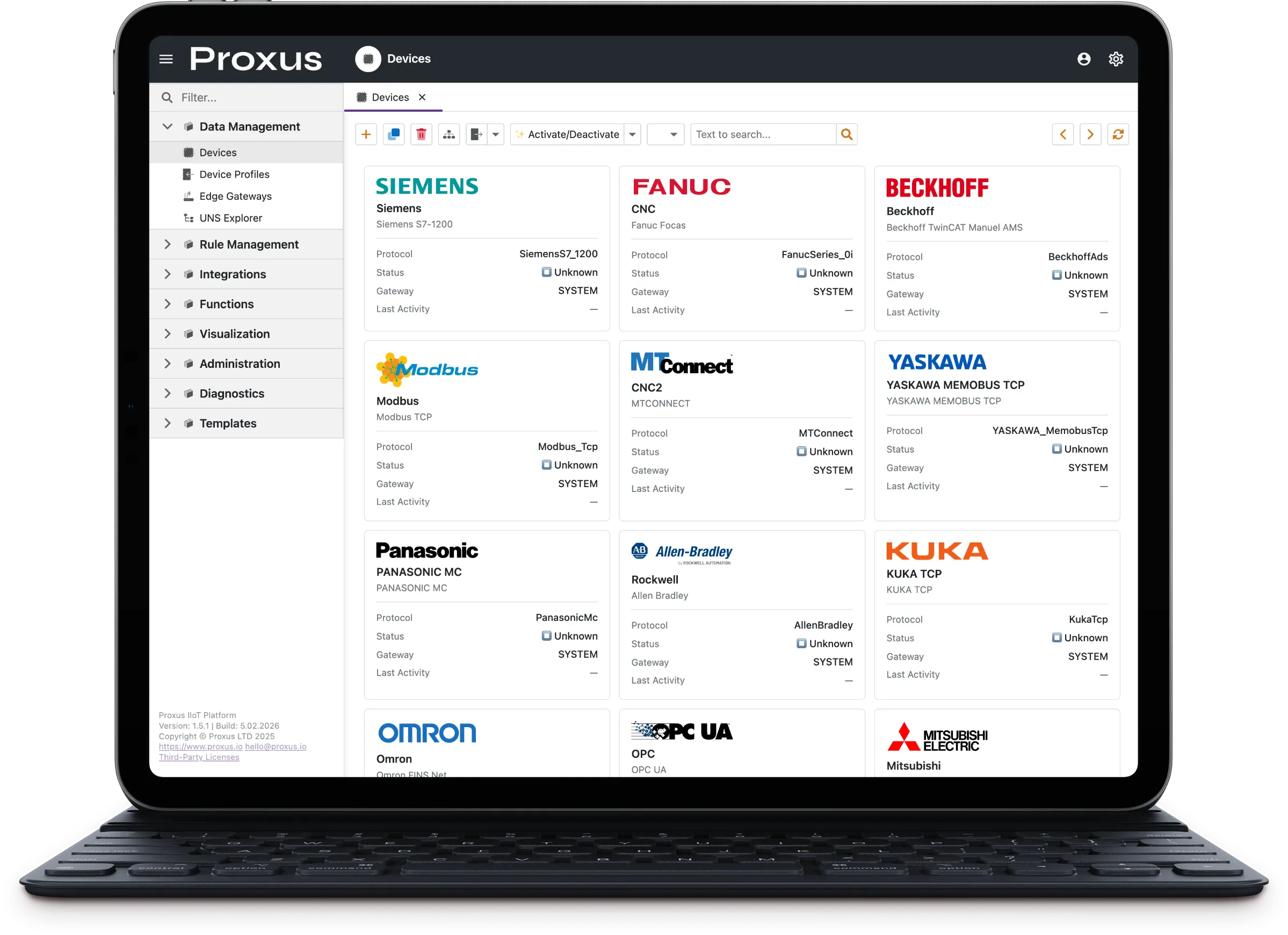 Proxus Device Connectivity Explorer - Managing industrial protocols and devices