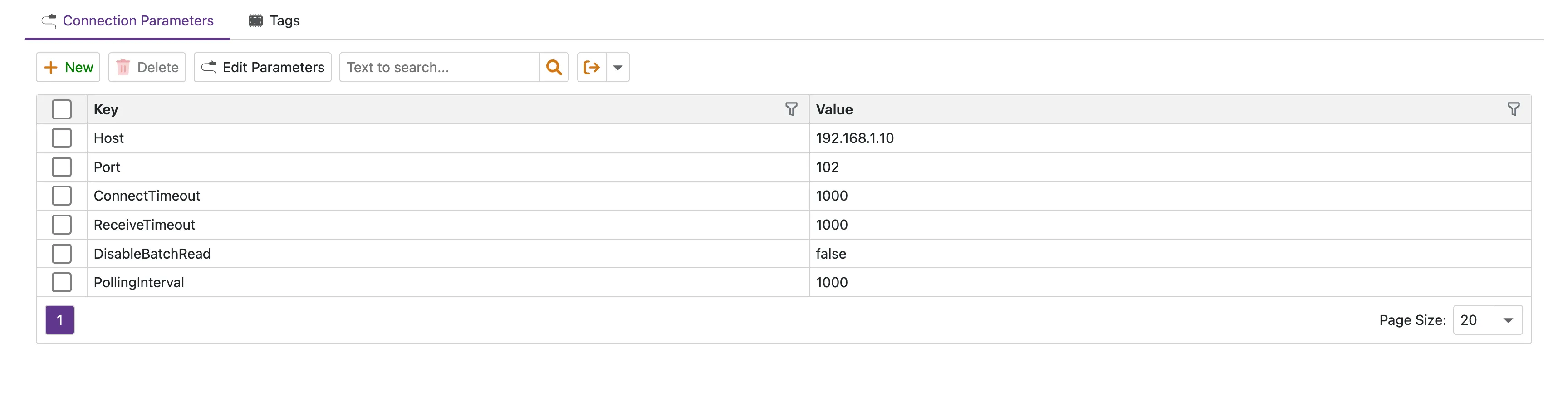 Connection Parameters Overview