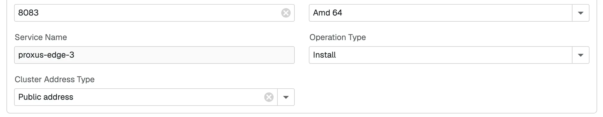 Cluster Address Type focus