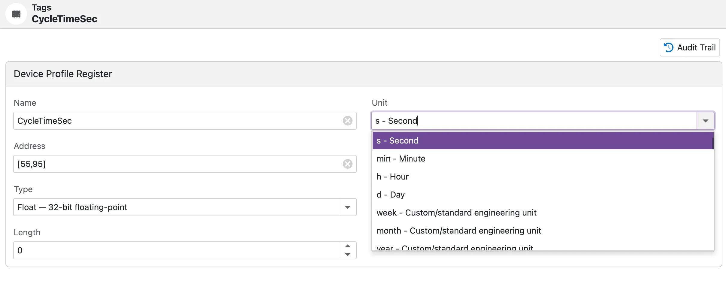Tag-Level Unit Support